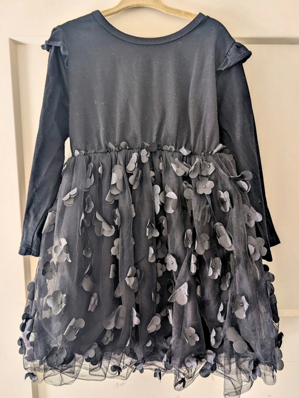 Floral Appliqué Dress Size 5T Like New